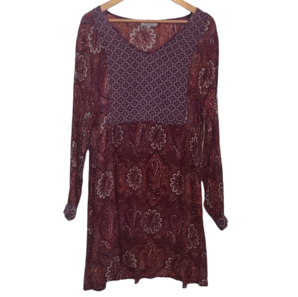 World Market Floral Paisley Print Boho Dress Size S/M